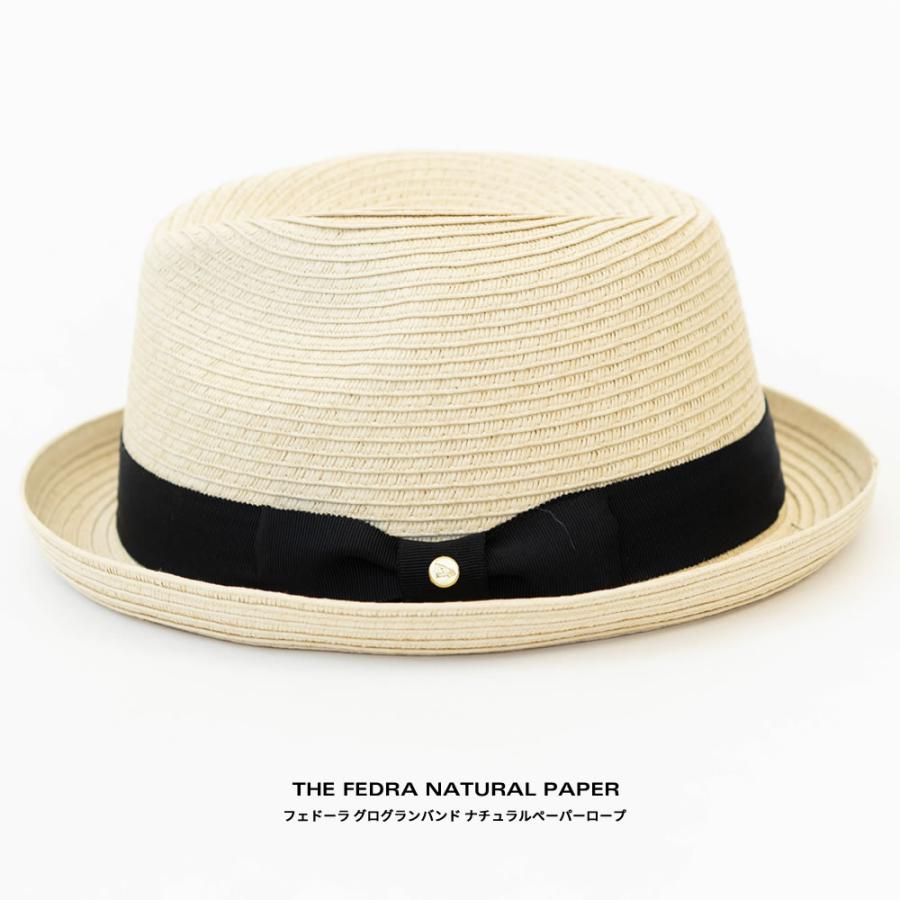 NEW ERA ハット 帽子 The Fedora グログランバンド ナチュラルペーパーロープ ゴールドピン 13515704 | NEW ERA | 02