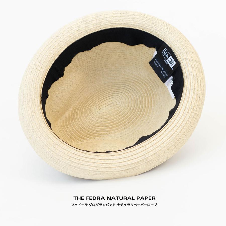 NEW ERA ハット 帽子 The Fedora グログランバンド ナチュラルペーパーロープ ゴールドピン 13515704 | NEW ERA | 04