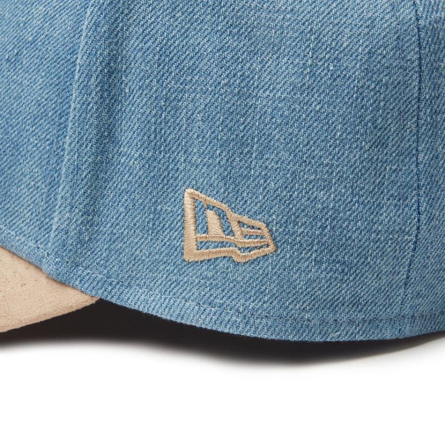 ニューエラ キャップ NYロゴ 9FORTY A-Frame MLB Denim 2-Tone ニューヨーク・ヤンキース ウォッシュドデニム カーキスウェードバイザー NEW ERA | NEW ERA | 05