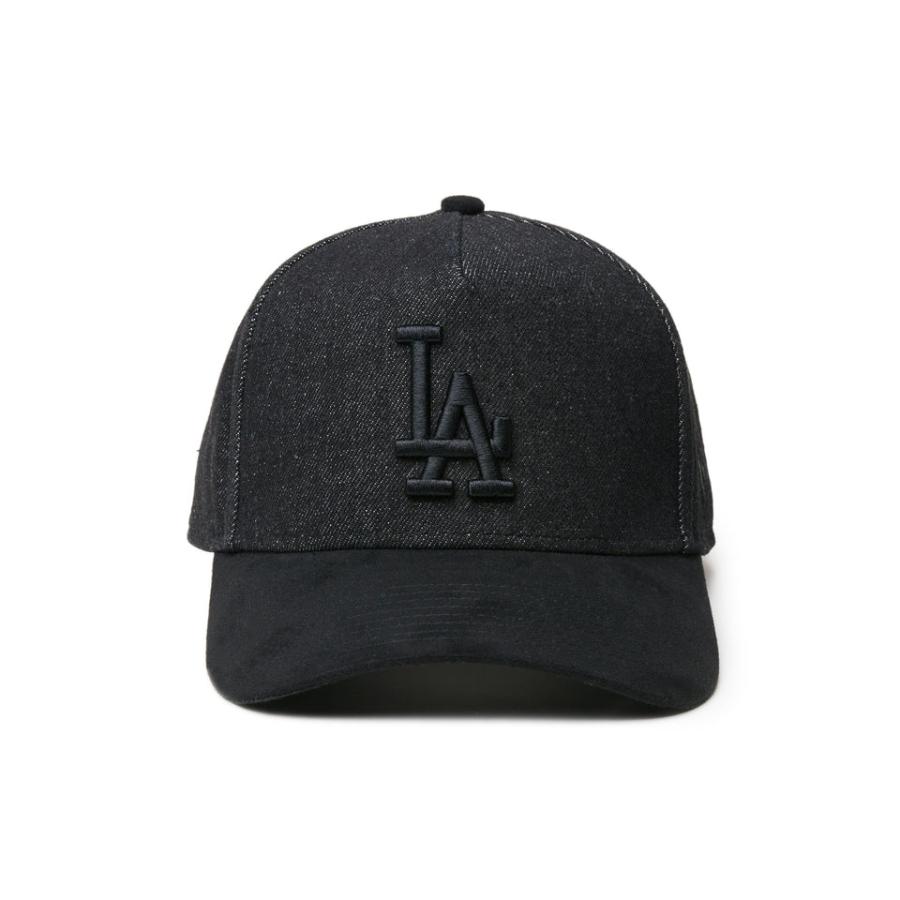 ニューエラ キャップ LAロゴ 9FORTY A-Frame MLB Denim 2-Tone ロサンゼルス・ドジャース ブラックデニム ブラックスウェードバイザー NEW ERA | NEW ERA | 01
