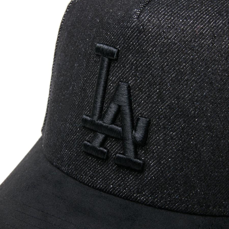 ニューエラ キャップ LAロゴ 9FORTY A-Frame MLB Denim 2-Tone ロサンゼルス・ドジャース ブラックデニム ブラックスウェードバイザー NEW ERA | NEW ERA | 04