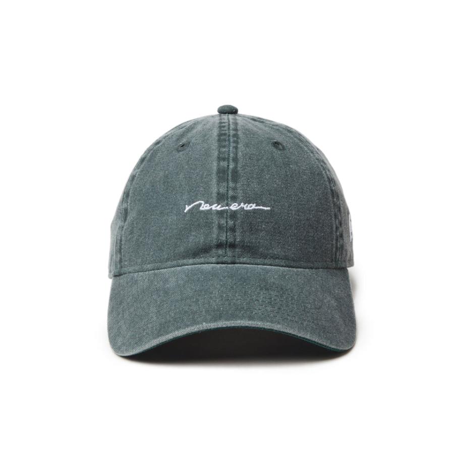 ニューエラ キャップ 9TWENTY Acid Wash Handwritten Logo ダークグリーン new era | NEW ERA | 01