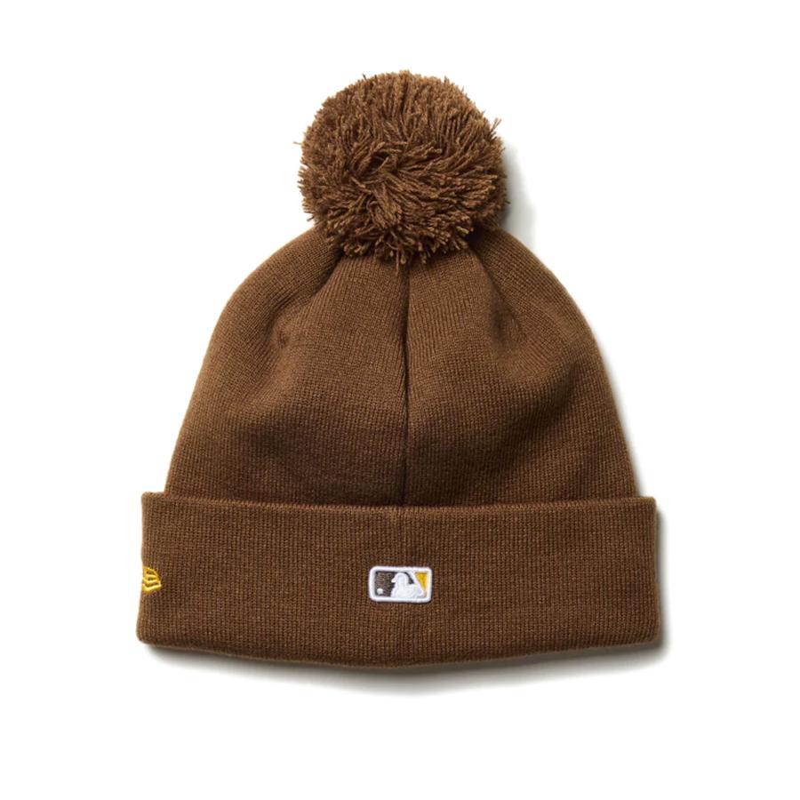 ニューエラ ニットキャップ メンズ レディース ニット帽 NEWERA ポンポンニット リブ サンディエゴ・パドレス ウォルナット 14312112 | NEW ERA | 01