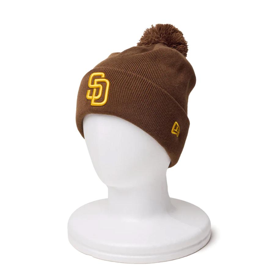 ニューエラ ニットキャップ メンズ レディース ニット帽 NEWERA ポンポンニット リブ サンディエゴ・パドレス ウォルナット 14312112 | NEW ERA | 02