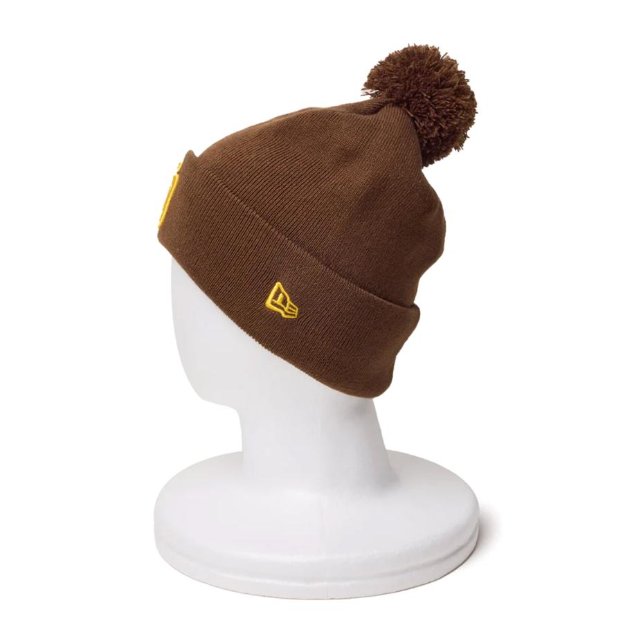 ニューエラ ニットキャップ メンズ レディース ニット帽 NEWERA ポンポンニット リブ サンディエゴ・パドレス ウォルナット 14312112 | NEW ERA | 03