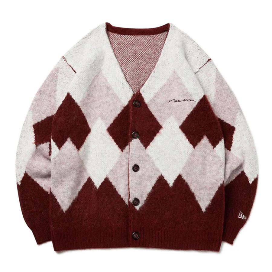 【バーリーゲイツ】ゴルフウェア　PG　ニットカーディガン　アーガイル柄　M　4 バーリーゲイツ】ゴルフウェア PG ニットカーディガン