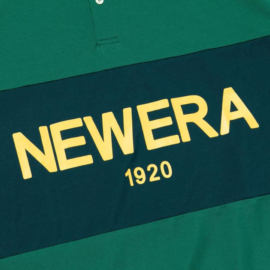 ニューエラ ポロシャツ メンズ NEW ERA 半袖オーバーサイズドポロシャツ Panel Logo NEW ERA 1920 ダークグリーン | NEW ERA | 09