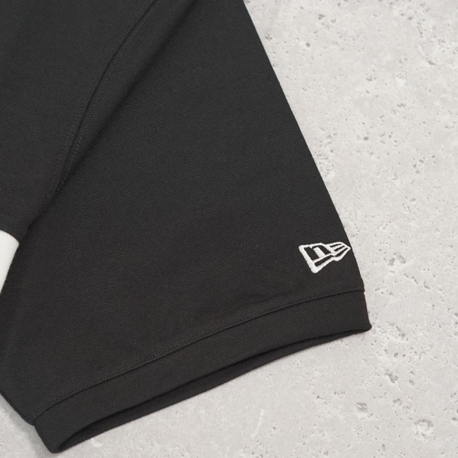 ニューエラ ポロシャツ メンズ NEW ERA 半袖オーバーサイズドポロシャツ Panel Logo NEW ERA 1920 ブラック | NEW ERA | 10
