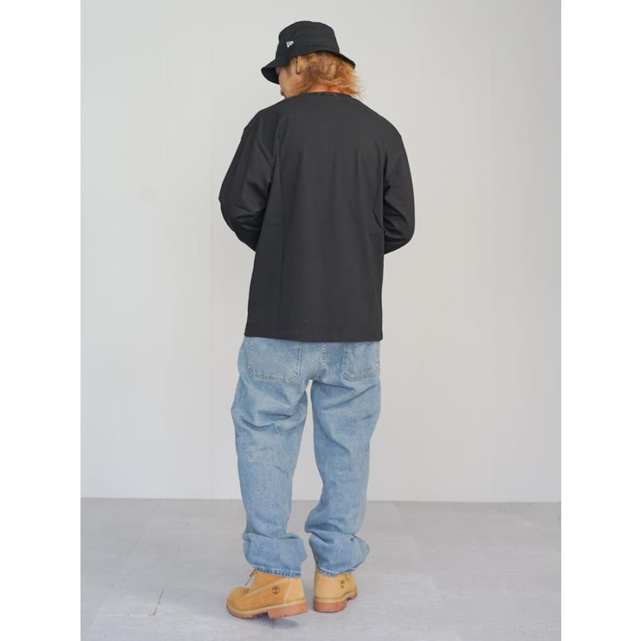 ニューエラ ロンT 長袖Tシャツ メンズ レディース NEW ERA 長袖コットンポケットTシャツ Box Logo ボックスロゴ ブラック レギュラーフィット | NEW ERA | 06
