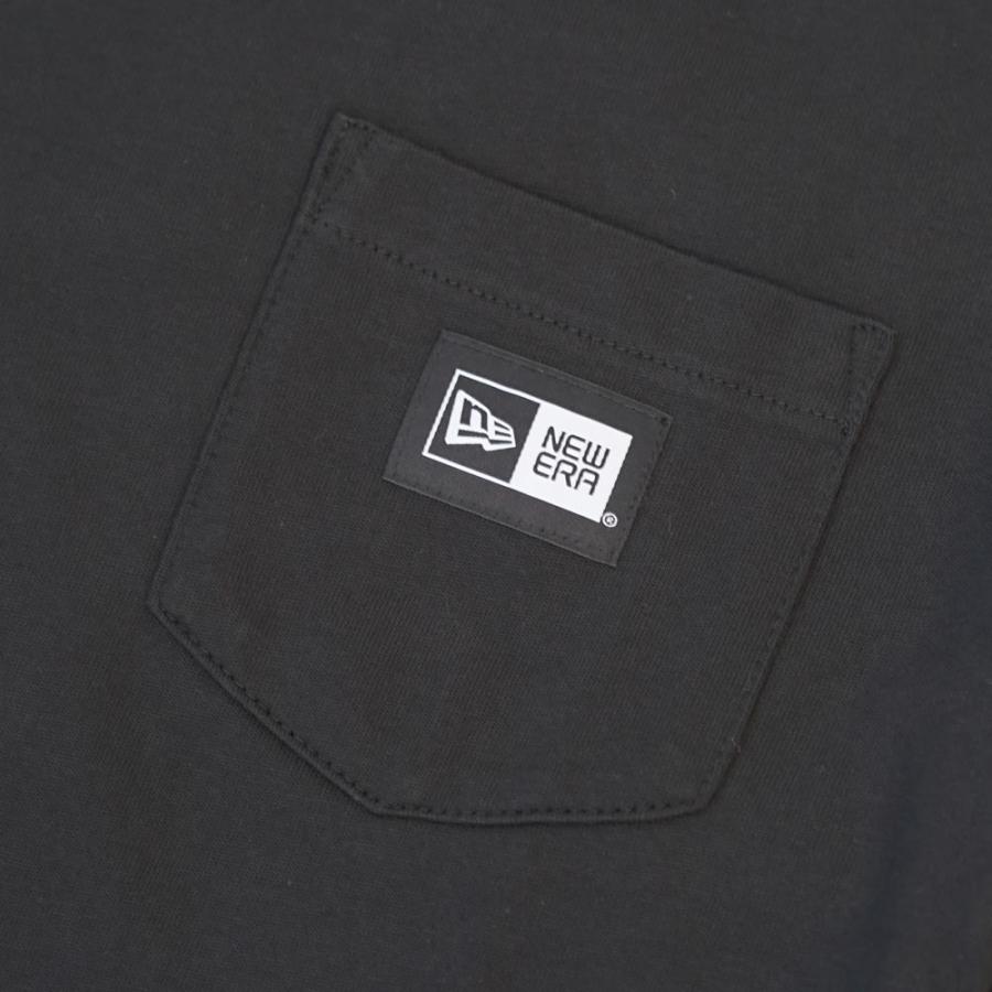 ニューエラ ロンT 長袖Tシャツ メンズ レディース NEW ERA 長袖コットンポケットTシャツ Box Logo ボックスロゴ ブラック レギュラーフィット | NEW ERA | 09