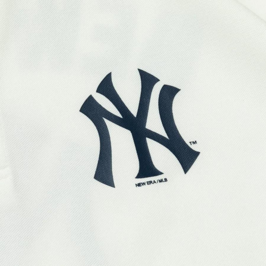 ニューエラ ポロシャツ メンズ NEW ERA 半袖オーバーサイズドポロシャツ MLB Apparel ニューヨーク・ヤンキース ホワイト | NEW ERA | 05