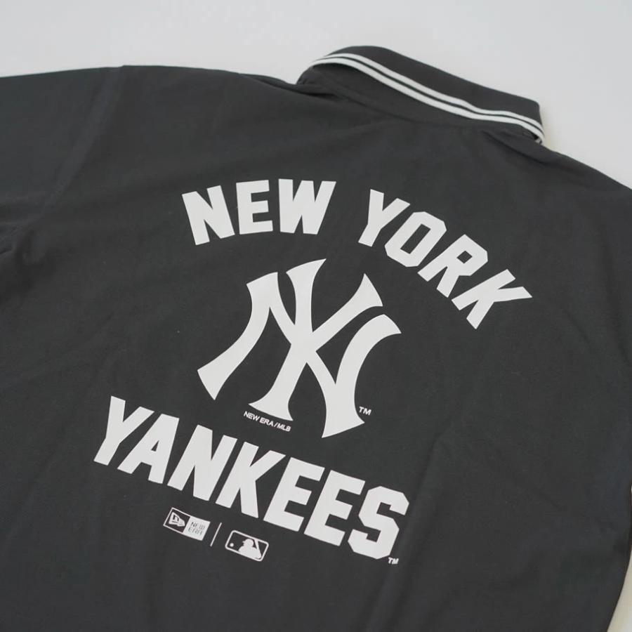 ニューエラ ポロシャツ メンズ NEW ERA 半袖オーバーサイズドポロシャツ MLB Apparel ニューヨーク・ヤンキース ブラック｜deep｜08