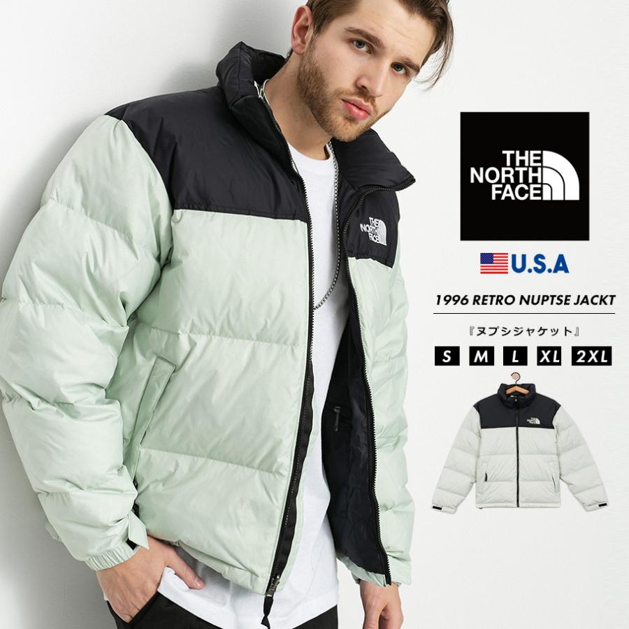 ノースフェイス The North Face ヌプシ ダウンジャケット メンズ アウター アウトドア ブランド Usaモデル 1996 Retro Nuptse Jacket グリーンミスト Nfjt0 Deep B系 ストリートファッション 通販 Yahoo ショッピング