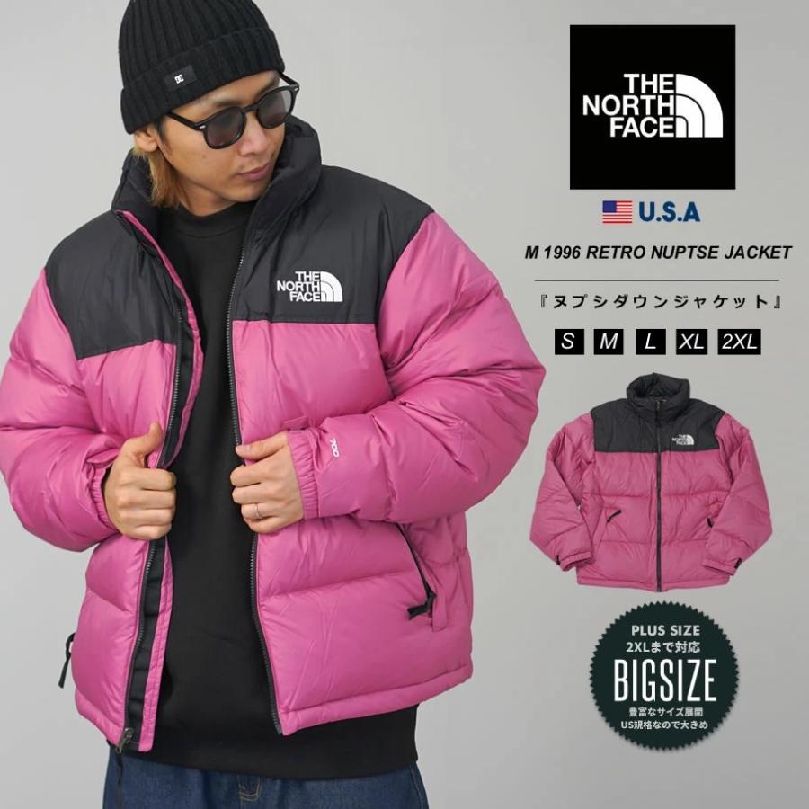 THE NORTH FACE ノースフェイス ヌプシ ダウンジャケット USAモデル 700FP メンズ アウター アウトドア ブランド 1996  Retro Nuptse Jacket ピンク nfjt035 DEEP B系・ストリートファッション 通販 