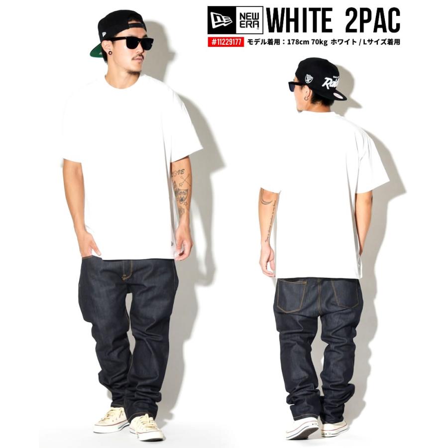 ニューエラ パックTシャツ 2枚組 メンズ レディース NEW ERA 2-Pack Tee おしゃれ ブランド ロゴ 無地 白 黒 灰 紺 | NEW ERA | 09