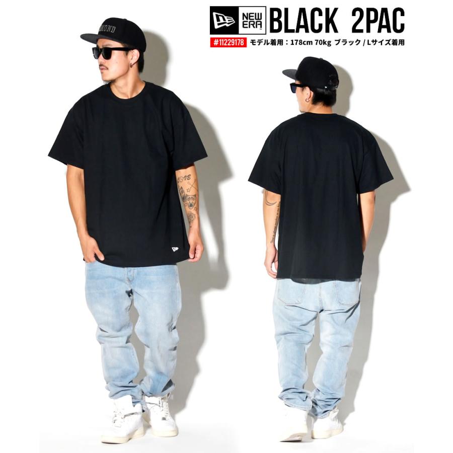 ニューエラ パックTシャツ 2枚組 メンズ レディース NEW ERA 2-Pack Tee おしゃれ ブランド ロゴ 無地 白 黒 灰 紺 | NEW ERA | 10