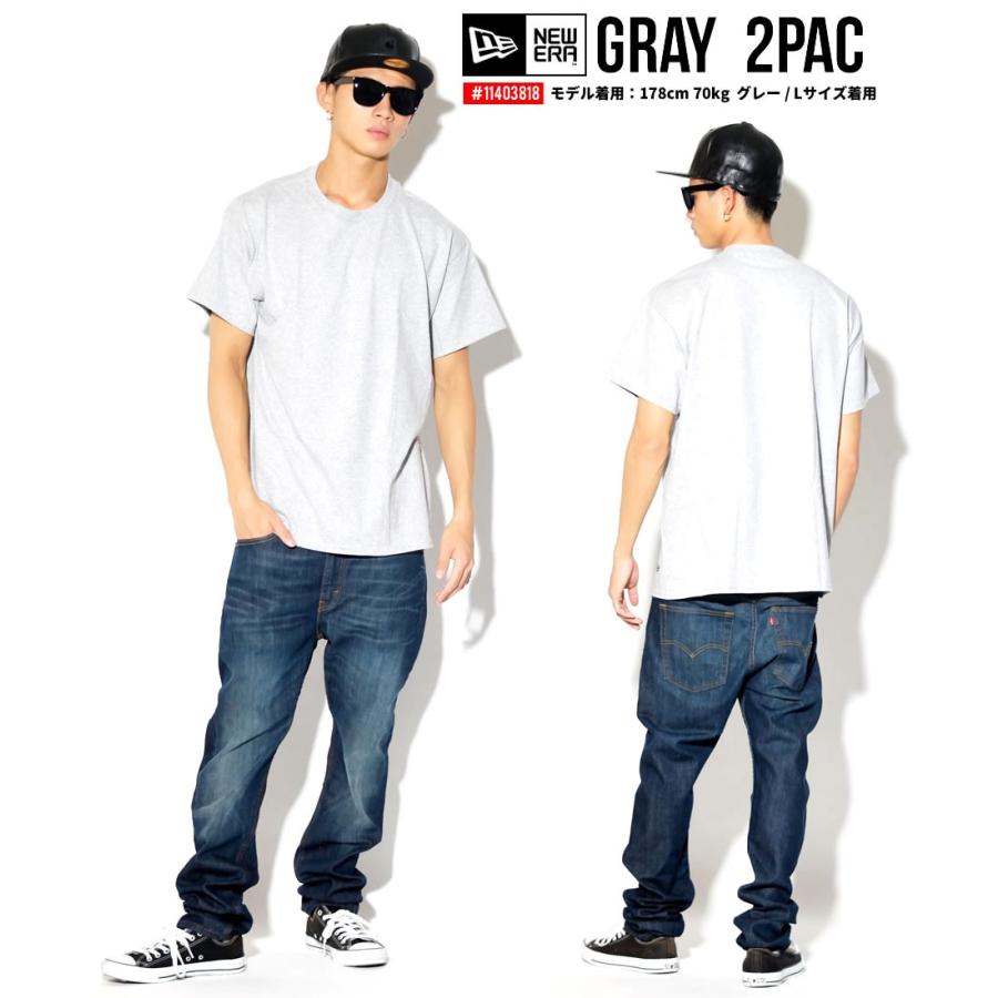 ニューエラ パックTシャツ 2枚組 メンズ レディース NEW ERA 2-Pack Tee おしゃれ ブランド ロゴ 無地 白 黒 灰 紺 | NEW ERA | 11