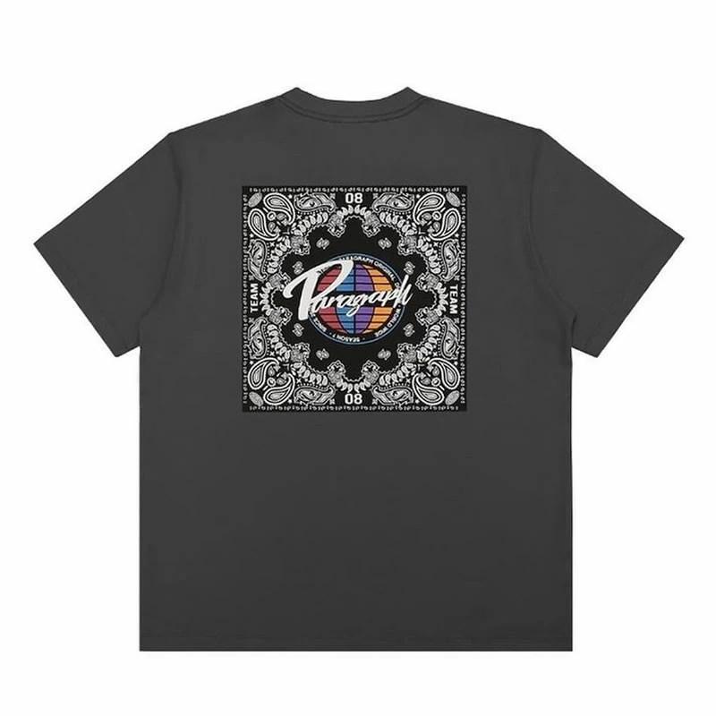 Paragraph パラグラフ Tシャツ メンズ レディース ロゴ バックプリント ブランド Paisley T-shirt No.13 チャコール | Paragraph | 02
