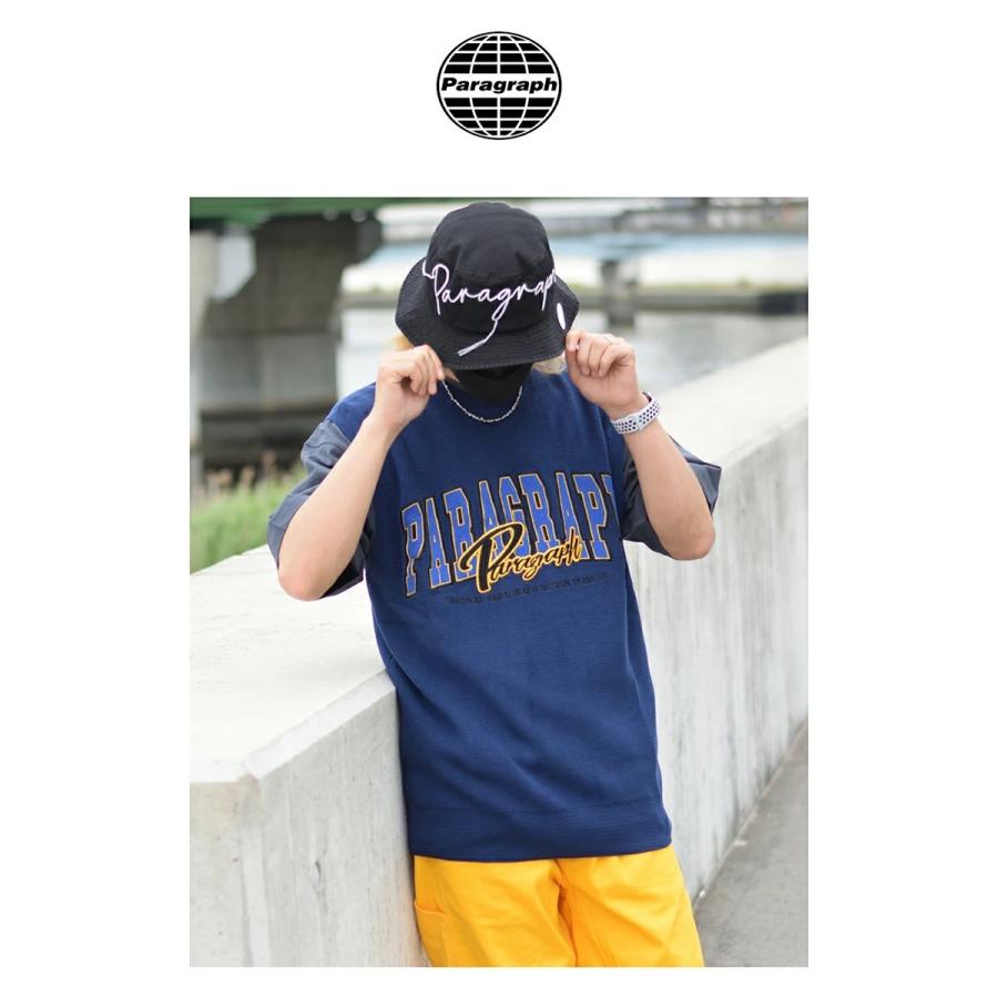 Paragraph パラグラフ ニットベスト メンズ レディース カレッジロゴ ブランド Arch Logo Knit Best No.24 ネイビー | Paragraph | 02