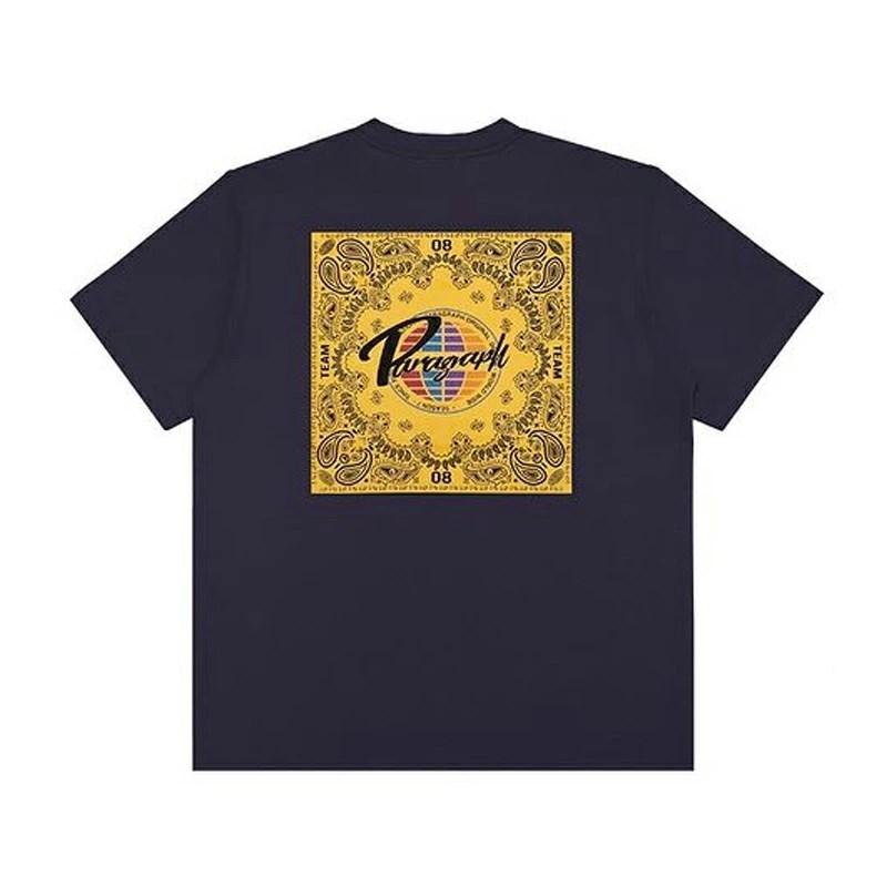 Paragraph パラグラフ Tシャツ メンズ レディース ロゴ バックプリント ブランド Paisley T-shirt No.13 ネイビー | Paragraph | 02