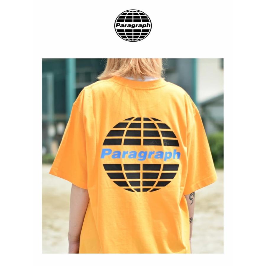 Paragraph パラグラフ Tシャツ メンズ レディース ロゴ バックプリント ブランド Classic Blue Logo T-shirt No.12 オレンジ | Paragraph | 04