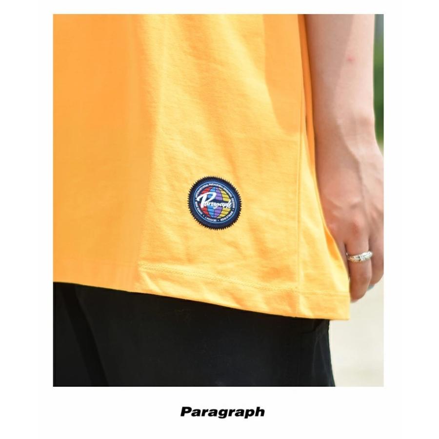 Paragraph パラグラフ Tシャツ メンズ レディース ロゴ バックプリント ブランド Classic Blue Logo T-shirt No.12 オレンジ｜deep｜07