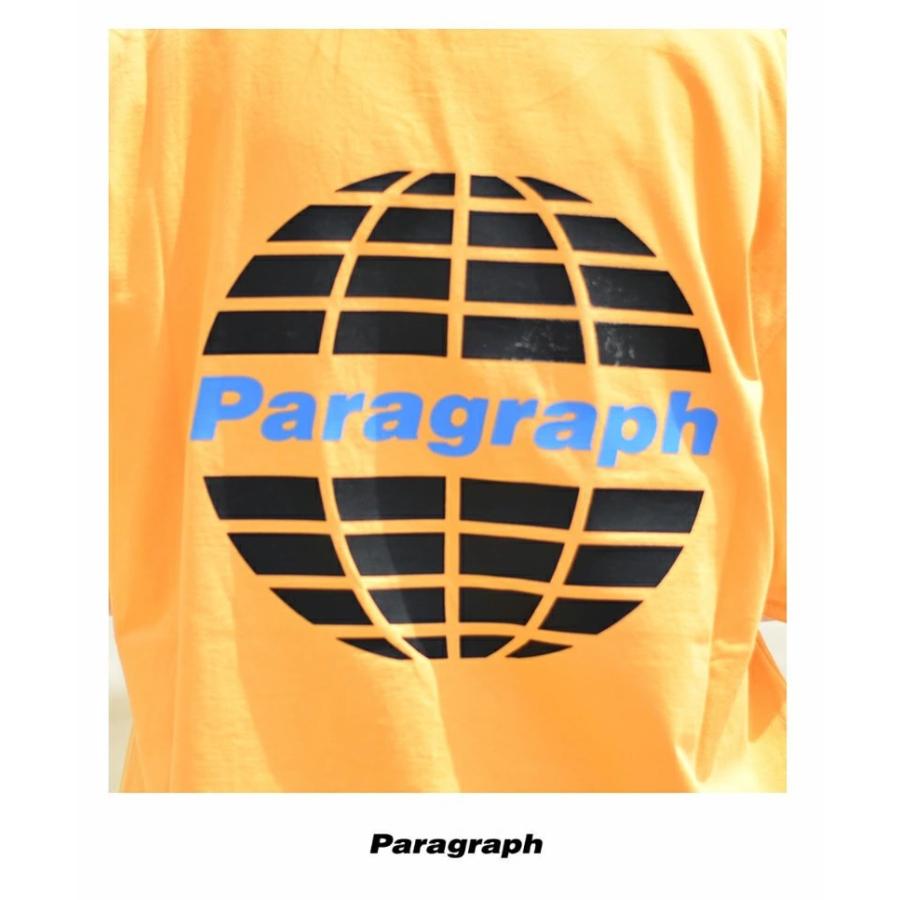 Paragraph パラグラフ Tシャツ メンズ レディース ロゴ バックプリント ブランド Classic Blue Logo T-shirt No.12 オレンジ｜deep｜08