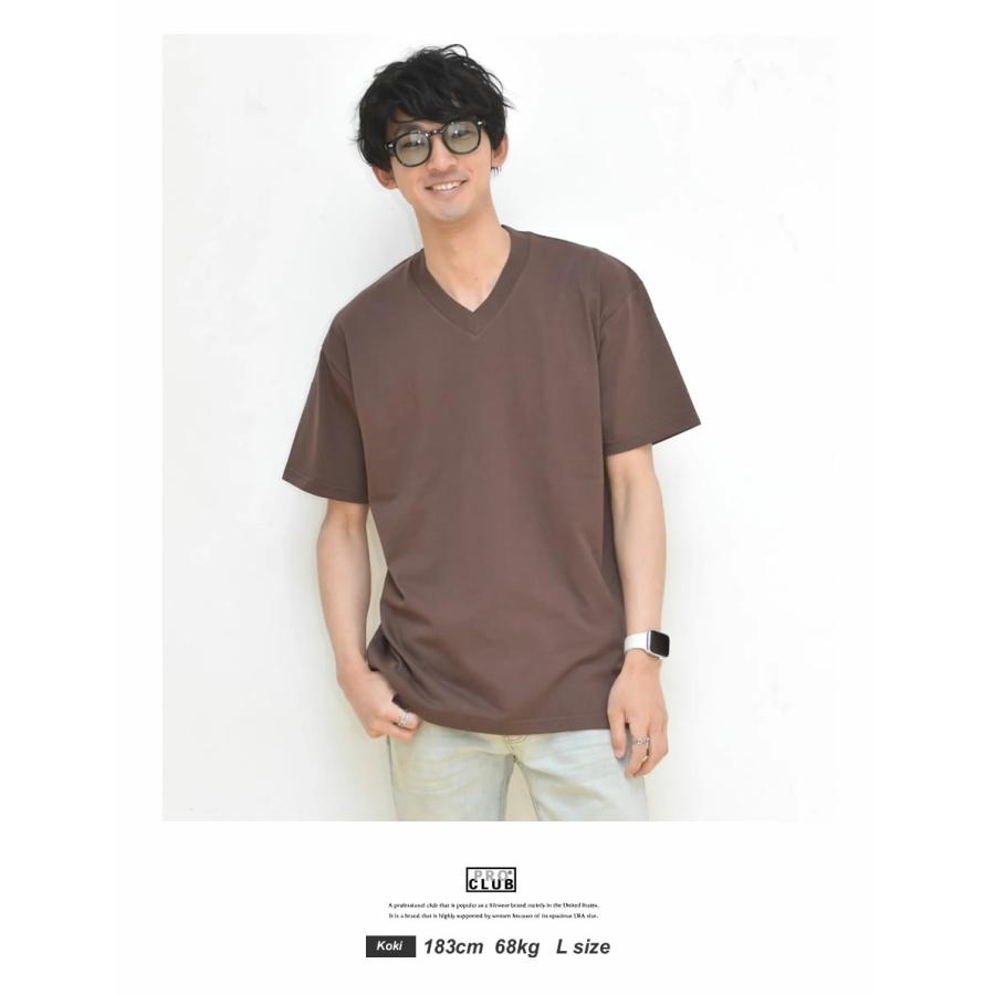 PRO CLUB プロクラブ Tシャツ メンズ 5.8オンス Vネック コンフォート 半袖Tシャツ #106 無地 大きいサイズ 綿 USAモデル｜deep｜26