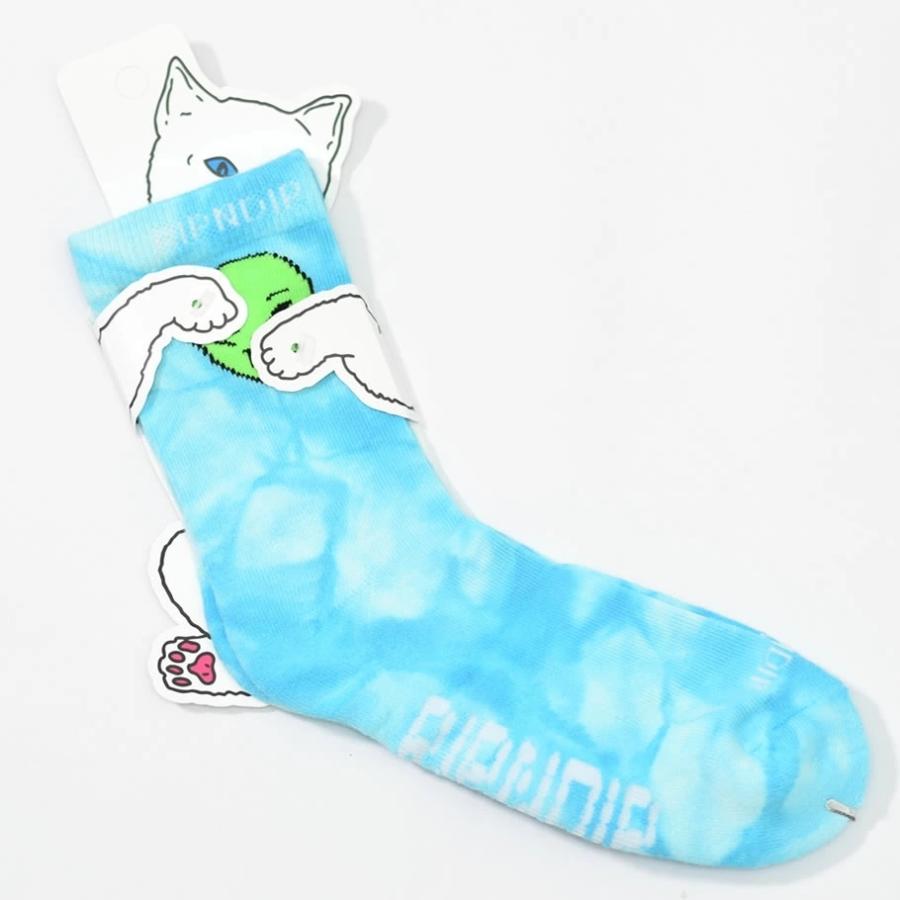 リップンディップ RIPNDIP クルーソックス メンズ 靴下 We Out Here Mid Socks ライトブルータイダイ ストリート系 ブランド | RIPNDIP | 02