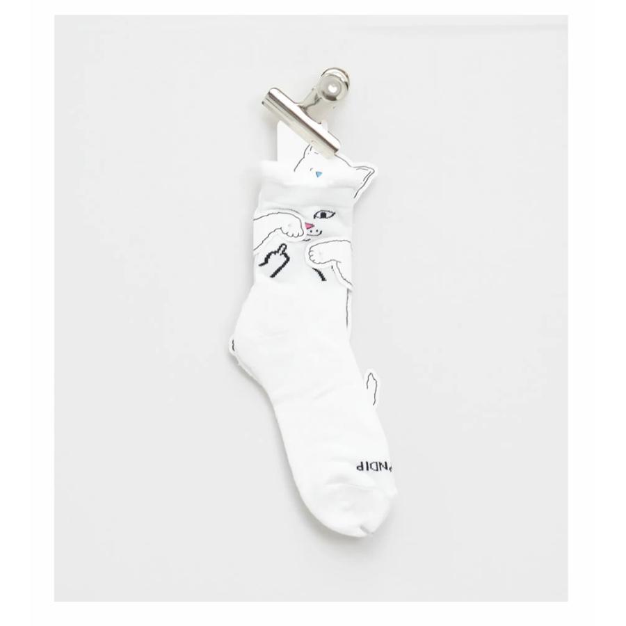 RIPNDIP リップンディップ クルーソックス メンズ 靴下 Nerm Face Mid Socks ホワイト | RIPNDIP | 02