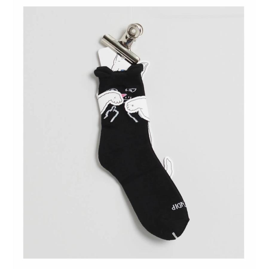 RIPNDIP リップンディップ クルーソックス メンズ 靴下 Jerm Face Mid Socks ブラック | RIPNDIP | 02
