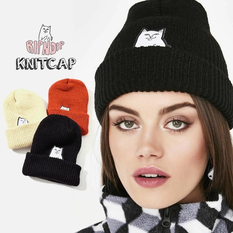 Ripndip リップンディップ ニット帽 ニットキャップ メンズ レディース おしゃれ ストリート ブランド Usaモデル Lord Nermal Beanie Rdct006 Deep B系 ストリートファッション 通販 Yahoo ショッピング
