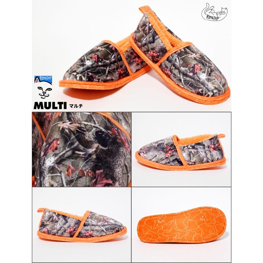 RIPNDIP リップンディップ ルームシューズ メンズ レディース 冬用 あったかい 暖 ストリート ブランド USAモデル Nerm & Jerm Tree Camo House Slippers | RIPNDIP | 01
