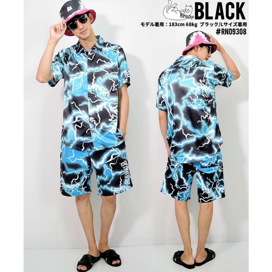 RIPNDIP リップンディップ アロハシャツ 柄シャツ メンズ 総柄 スケート ブランド ストリート系 おしゃれ Nikola Short Sleeve Button Up ブラック/ブルー | RIPNDIP | 02