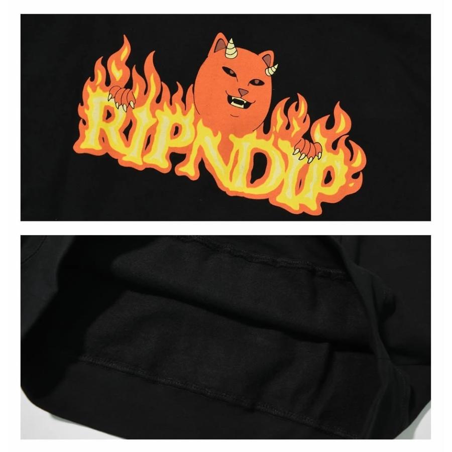 RIPNDIP リップンディップ パーカー メンズ プルオーバー スウェット 裏起毛 スケート ブランド ストリート系 おしゃれ Devils Work Hoodie ブラック | RIPNDIP | 05
