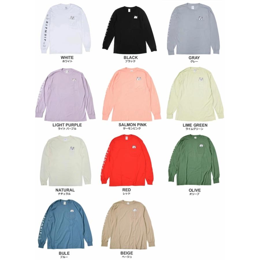 RIPNDIP リップンディップ ロンT ポケットTシャツ メンズ レディース ストリート ブランド USAモデル Lord Nermal Pocket Long Sleeve | RIPNDIP | 19