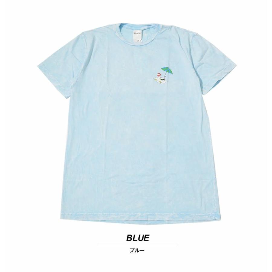 RIPNDIP リップンディップ Tシャツ メンズ 半袖 タイダイ スケート ブランド ストリート系 おしゃれ Lifes A Beach Tee ライトブルーミネラルウォッシュ | RIPNDIP | 03