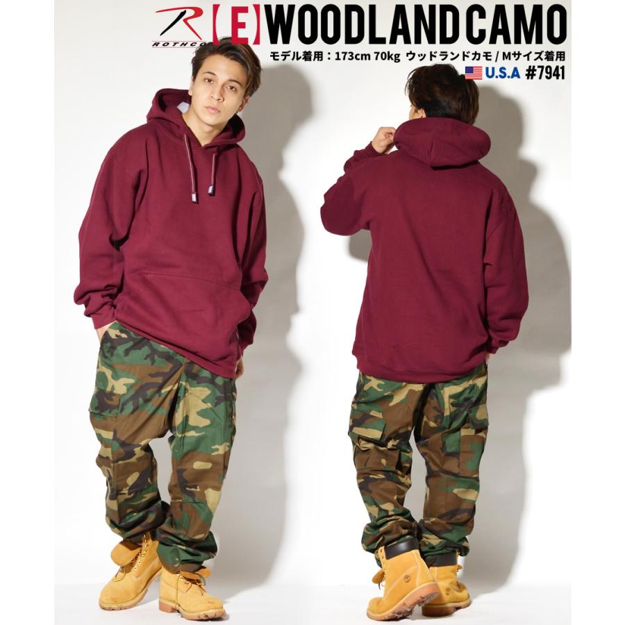 ROTHCO ロスコ カーゴパンツ メンズ レディース ワイド ミリタリーパンツ 軍パン 無地 / 迷彩柄 6ポケット タクティカルBDUパンツ | ROTHCO | 24