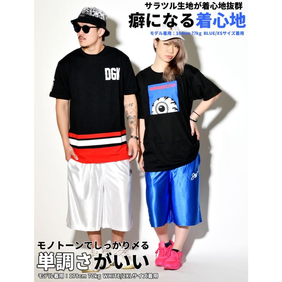 ショータイム SHOOWTIME バスケット ハーフパンツ バスパン サテンジャージ 下 メンズ レディース ワンポイントロゴ ストリート系 ダンス |  | 05