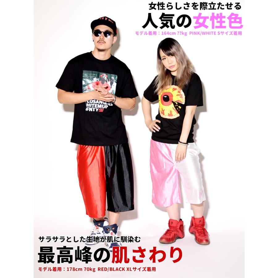 ショータイム SHOOWTIME バスケット ハーフパンツ バスパン サテンジャージ 下 メンズ レディース ワンポイントロゴ ストリート系 ダンス |  | 01