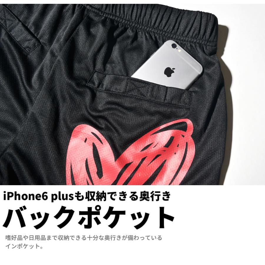 ショータイム SHOOWTIME バスケット ハーフパンツ バスパン メッシュジャージ 下 メンズ レディース ハート プリント ストリート系 ダンス |  | 08