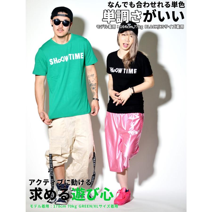 Tシャツ 半袖 メンズ レディース ロゴプリントストレッチTシャツ ストリート ダンス フィットネスウェア ペアルック カップル お揃い |  | 03