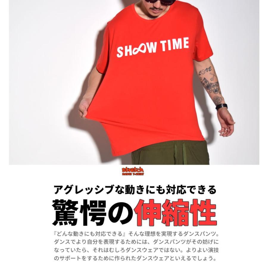 Tシャツ 半袖 メンズ レディース ロゴプリントストレッチTシャツ ストリート ダンス フィットネスウェア ペアルック カップル お揃い |  | 04