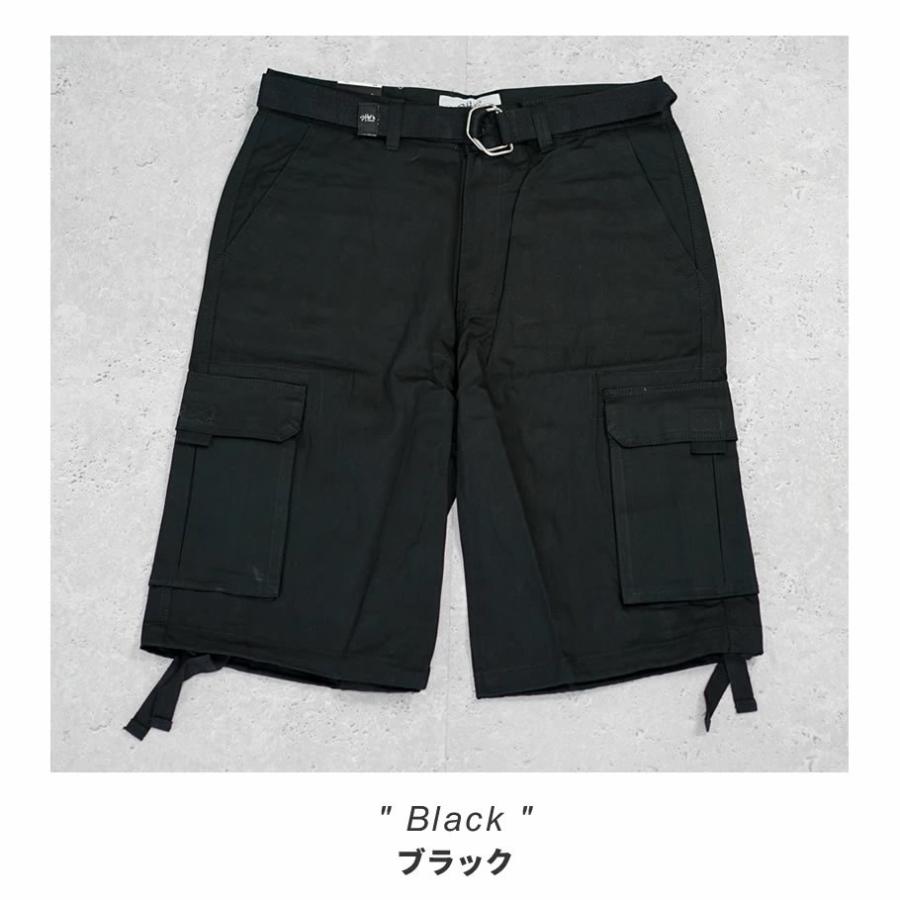 SHAKA WEAR シャカウェア カーゴ ショートパンツ ハーフパンツ メンズ ウェブベルト付き TWILL CARGO SHORTS ブラック | SHAKA WeAR | 02