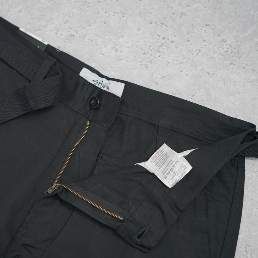 SHAKA WEAR シャカウェア カーゴ ショートパンツ ハーフパンツ メンズ ウェブベルト付き TWILL CARGO SHORTS ブラック | SHAKA WeAR | 05