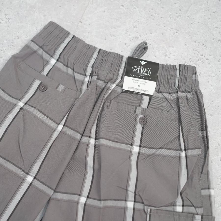 SHAKA WEAR シャカウェア チェック カーゴ ショートパンツ ハーフパンツ メンズ PLAID SHORTS ダークグレー | SHAKA WeAR | 06