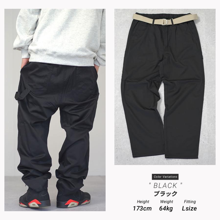 カラー ペインターパンツ メンズ ベルト付き デニム バギーパンツ ワイドパンツ イージーパンツ 裾上げ済み |  | 09