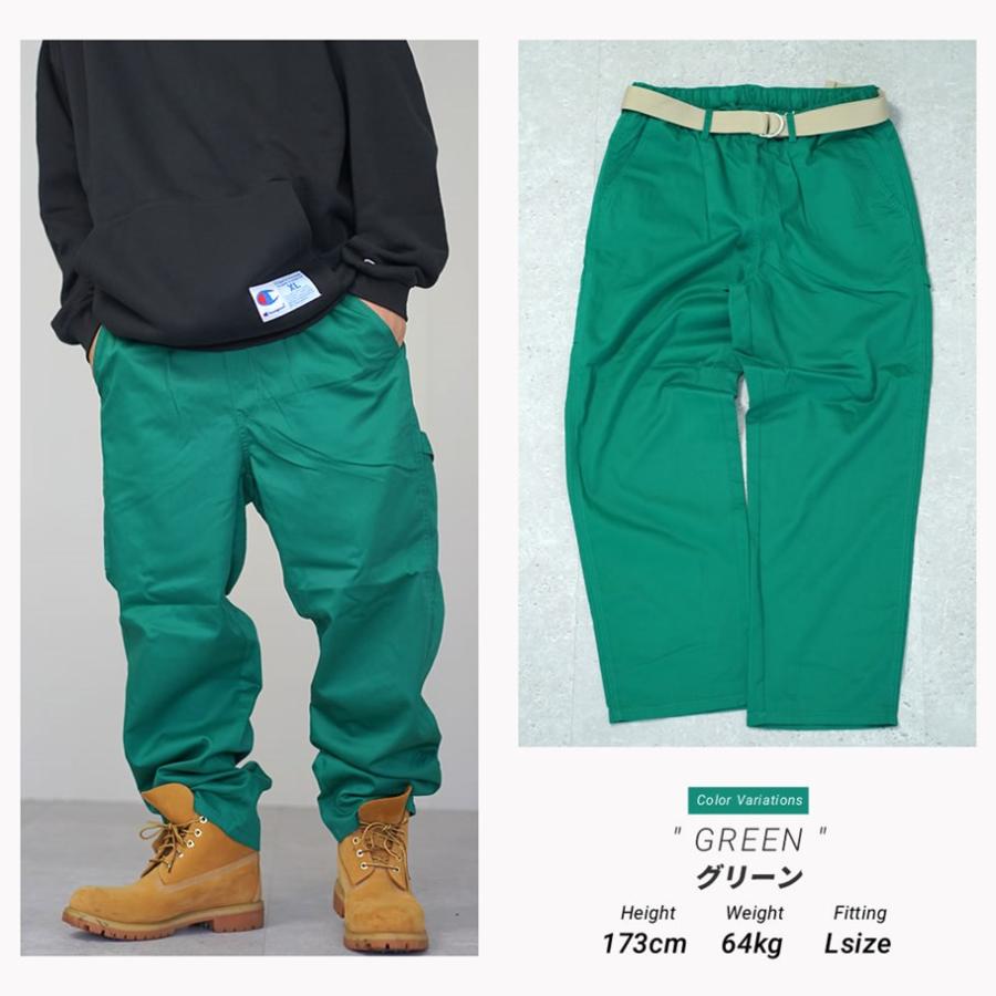 カラー ペインターパンツ メンズ ベルト付き デニム バギーパンツ ワイドパンツ イージーパンツ 裾上げ済み |  | 11