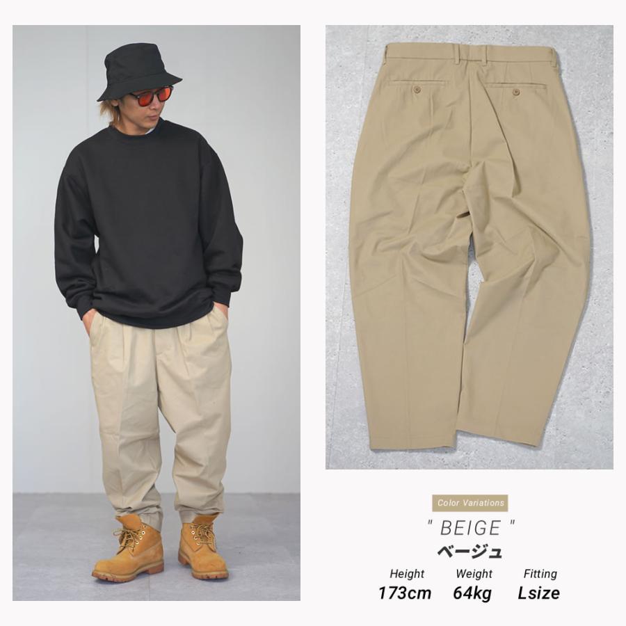 ワイド ツータック チノパンツ メンズ チノパン タックパンツ ワイドパンツ 裾上げ済み |  | 04