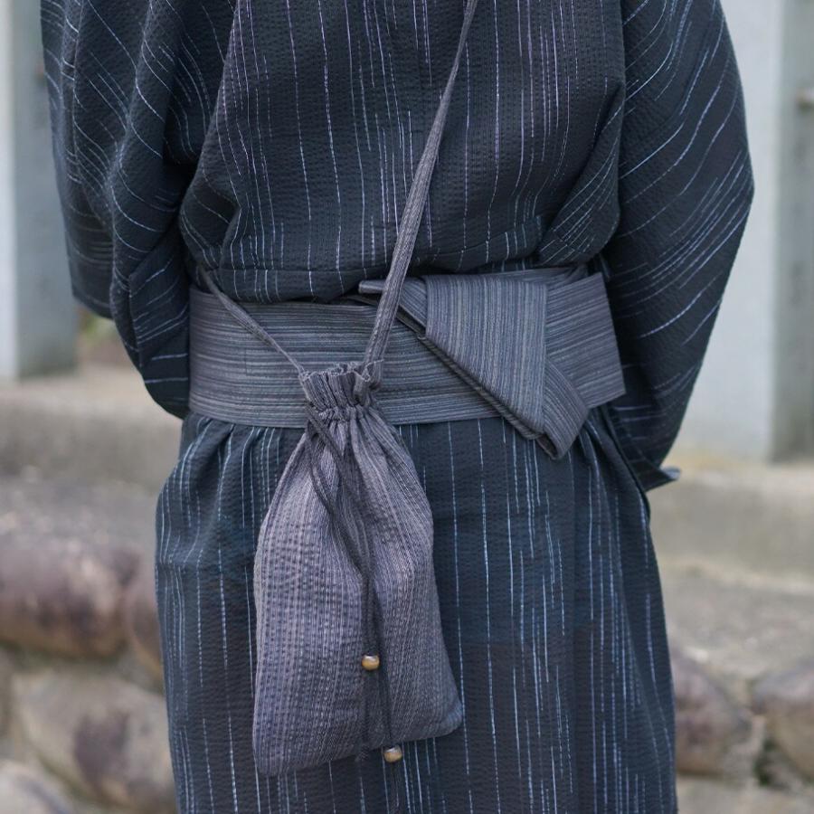 浴衣 4点セット メンズ 巾着 腰ひも 帯 黒 和服 夏 夏祭り プレゼント | NEW ERA | 14